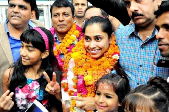 Tripura awaits for Dipa’s return , Olympian gymnast overwhelmed with Delhi’s reception, Tripura Govt. preparation on peak for grand welcome to Dipa and her coach on her arrival to Agartala on Monday Tripura awaits for Dipa’s return , Olympian gymnast overwhelmed with Delhi’s reception, Tripura Govt. preparation on peak for grand welcome to Dipa and her coach on her arrival to Agartala on Monday